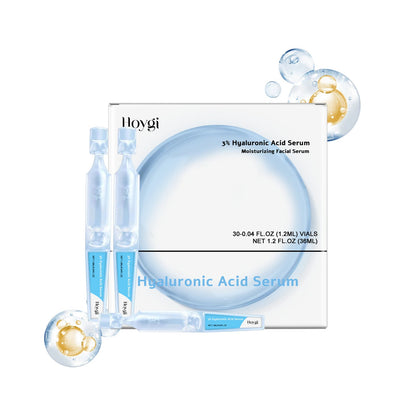 Ultra-Hydrating Serum -Vegan | 3% Hyaluronic Acid Glass Skin Single-Use Vials Skincare Comfort