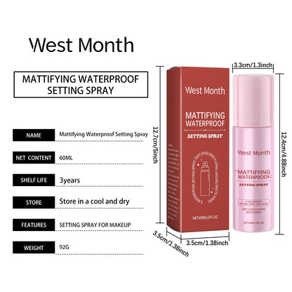 Matte Moisturizing Setting Spray — Moisturizing Gentle Care Makeup Long-lasting Matte Make-up fixer spray