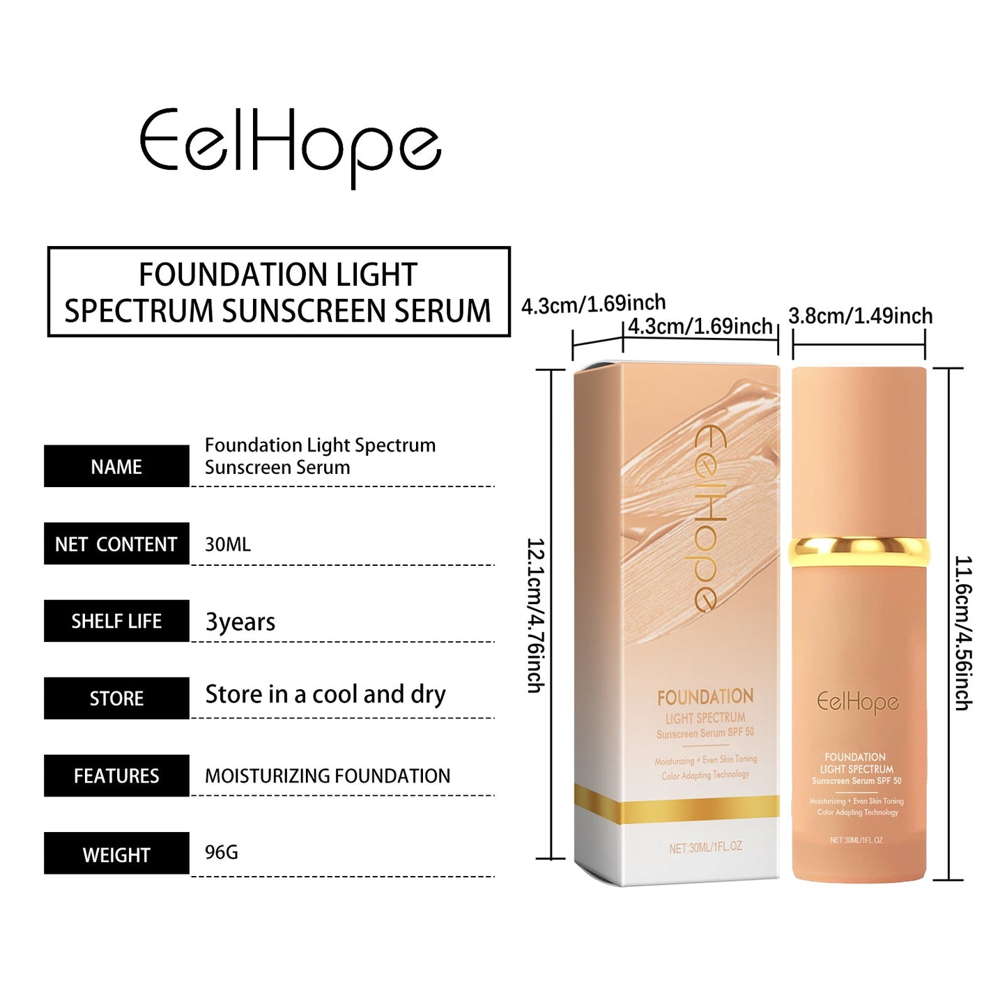 🔥Last day Sale 50% OFF🧚‍♀️Eelhope Warm Change Foundation