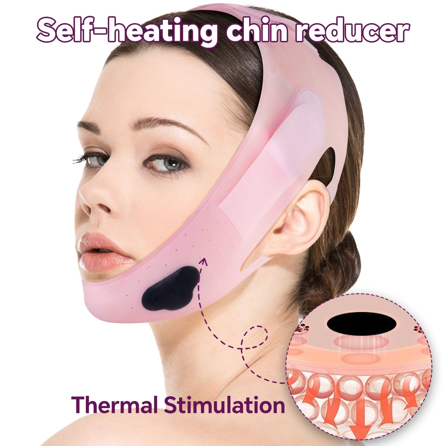 Self-heating chin reducer